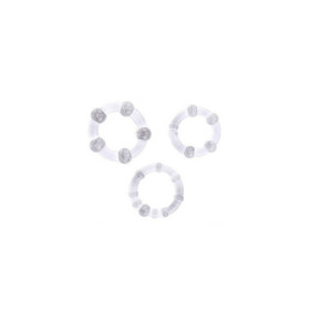 Pack 3 cockring transparents avec billes 